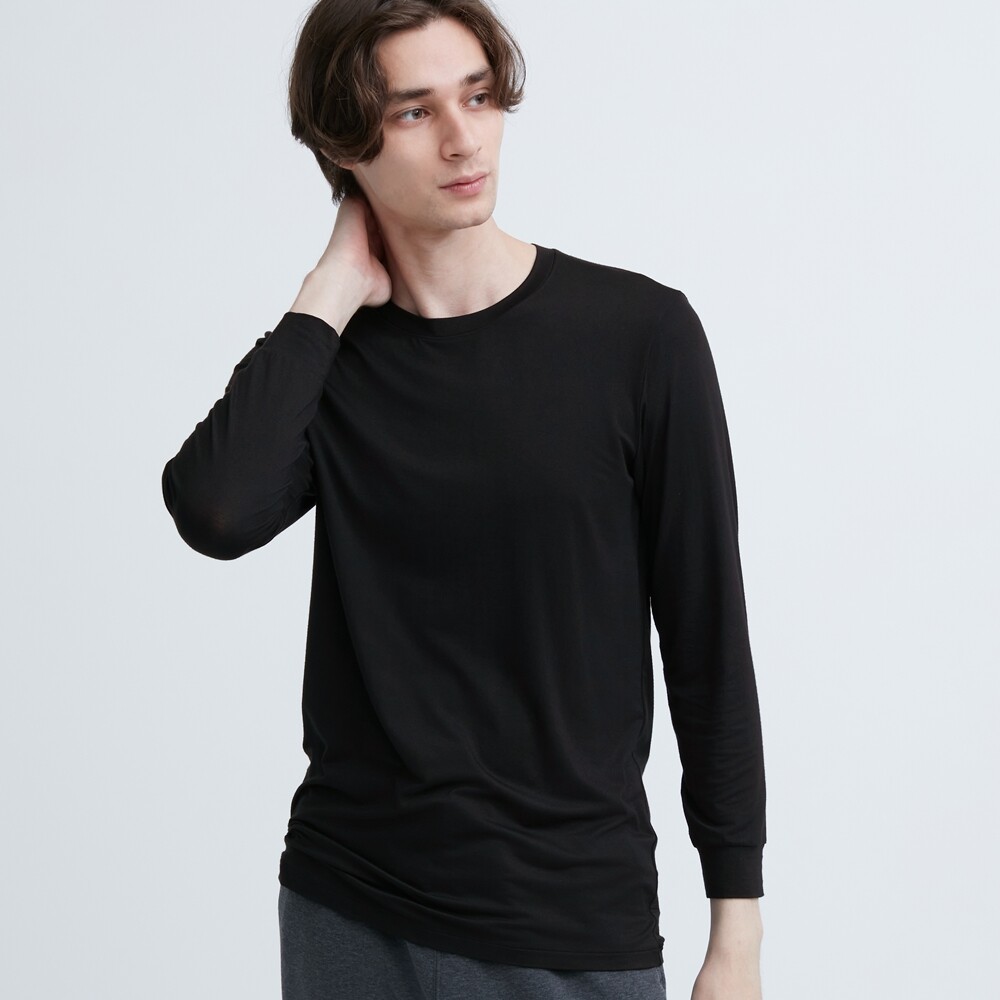

Мужская футболка Uniqlo HEATTECH утепленная, черный