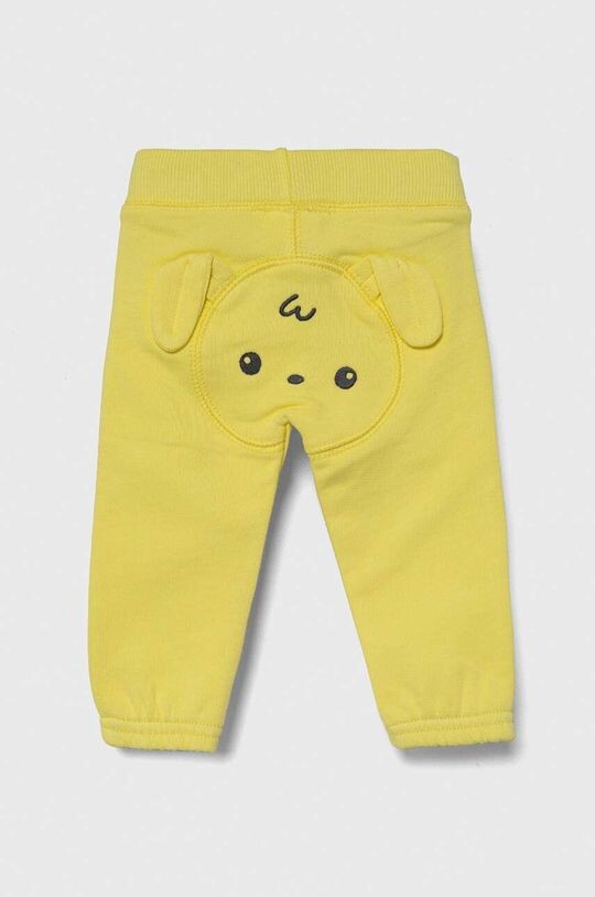 

Спортивные брюки из хлопка для новорожденных United Colors of Benetton, желтый