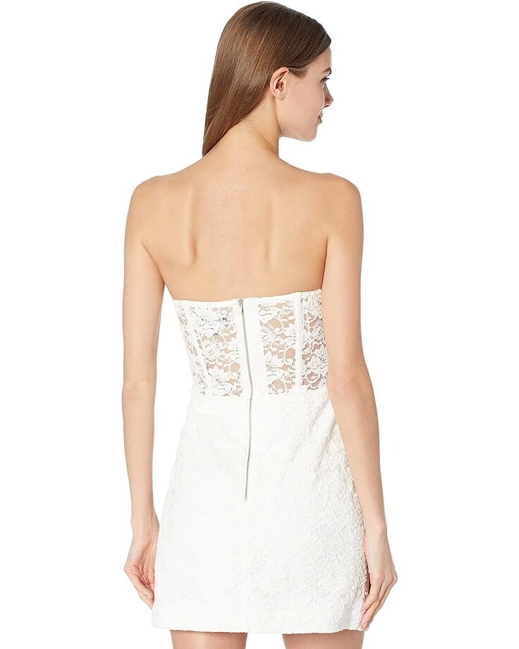 

Платье Bardot Lace Corset Mini Dress, слоновая кость, Бежевый