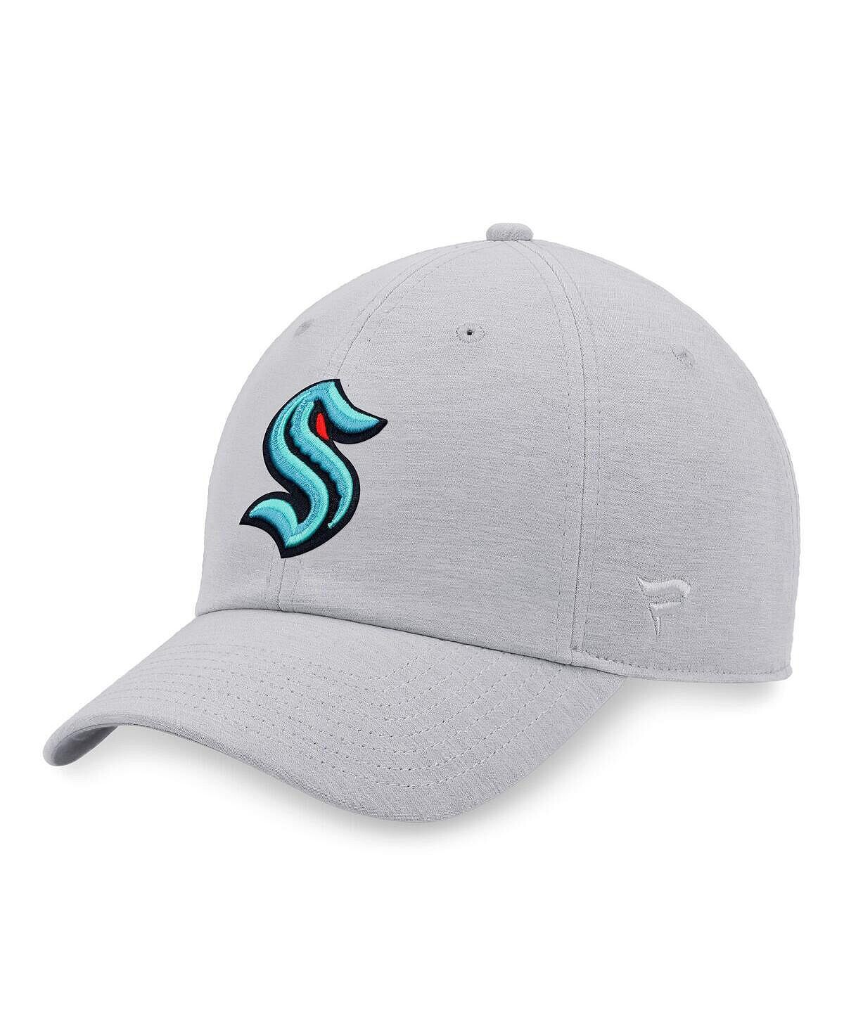 

Мужская регулируемая шляпа с фирменным логотипом Heather Grey Seattle Kraken Fanatics