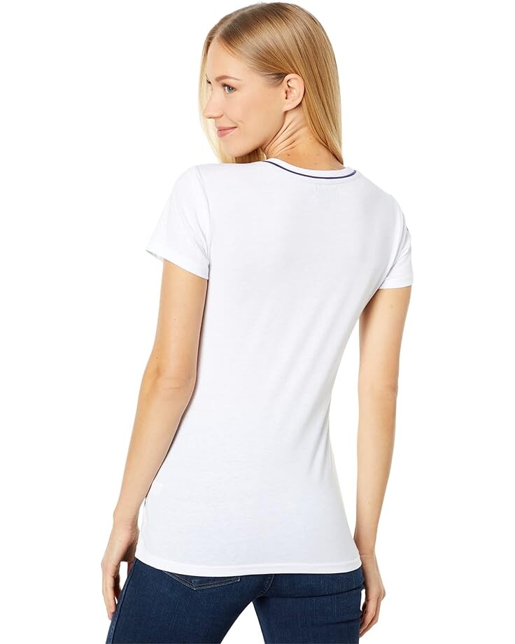 

Футболка U.S. POLO ASSN. V-Neck Neon Trim Tee, белый