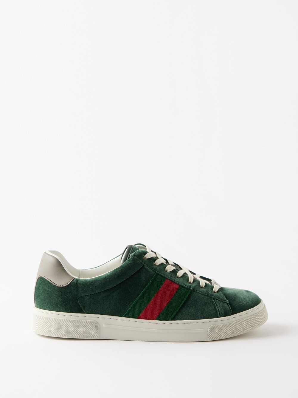 

Бархатные кроссовки ace Gucci, зеленый