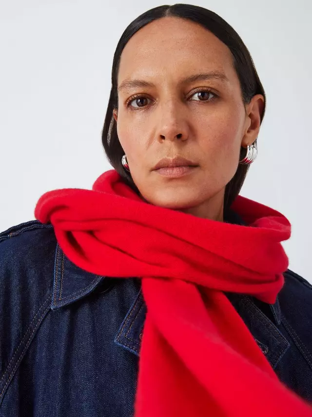 

Шарф John Lewis Cashmere, красный