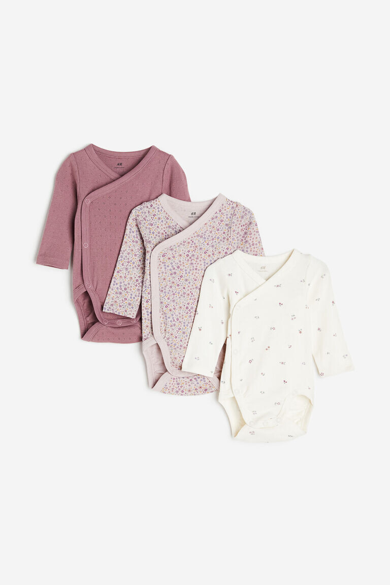 

Три пары боди H&M, розовый