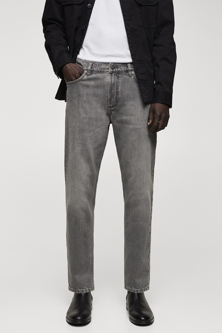 Укороченные джинсы Ben выше щиколотки Mango, серый