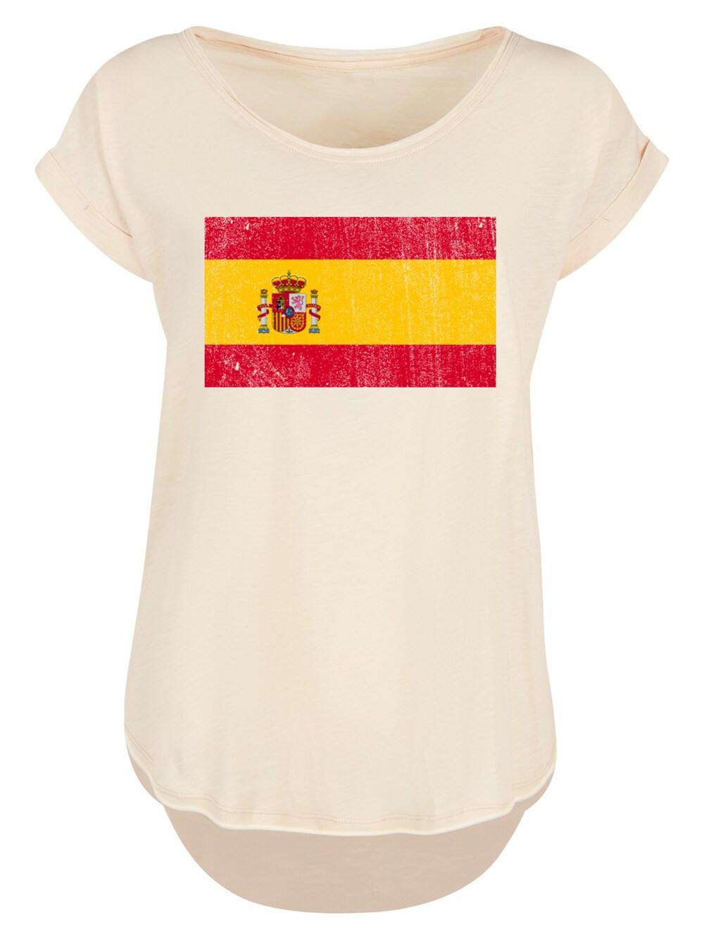 Рубашка F4NT4STIC Spain Spanien Flagge distressed, песок