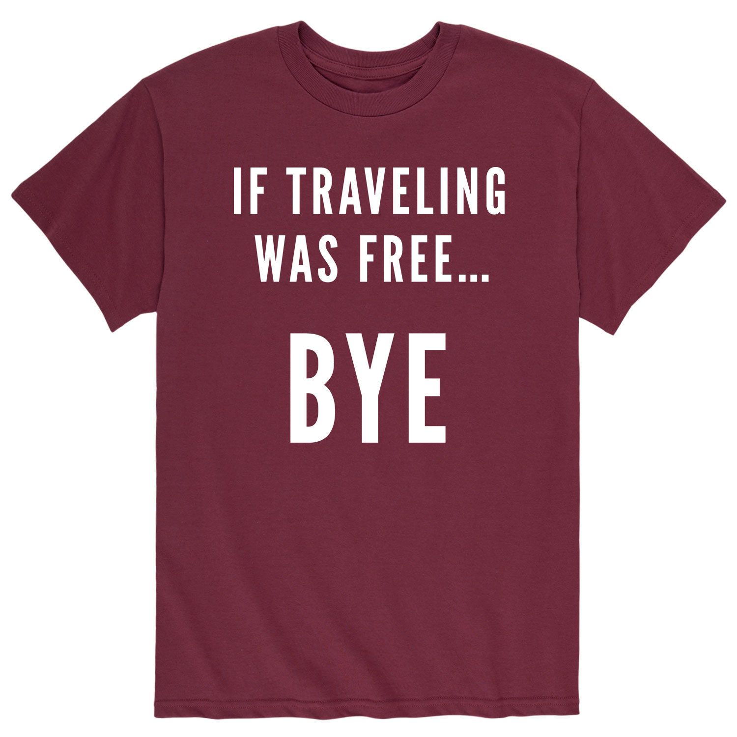 Мужская футболка Traveling Was Free Licensed Character, красный мужская футболка beach traveling m черный