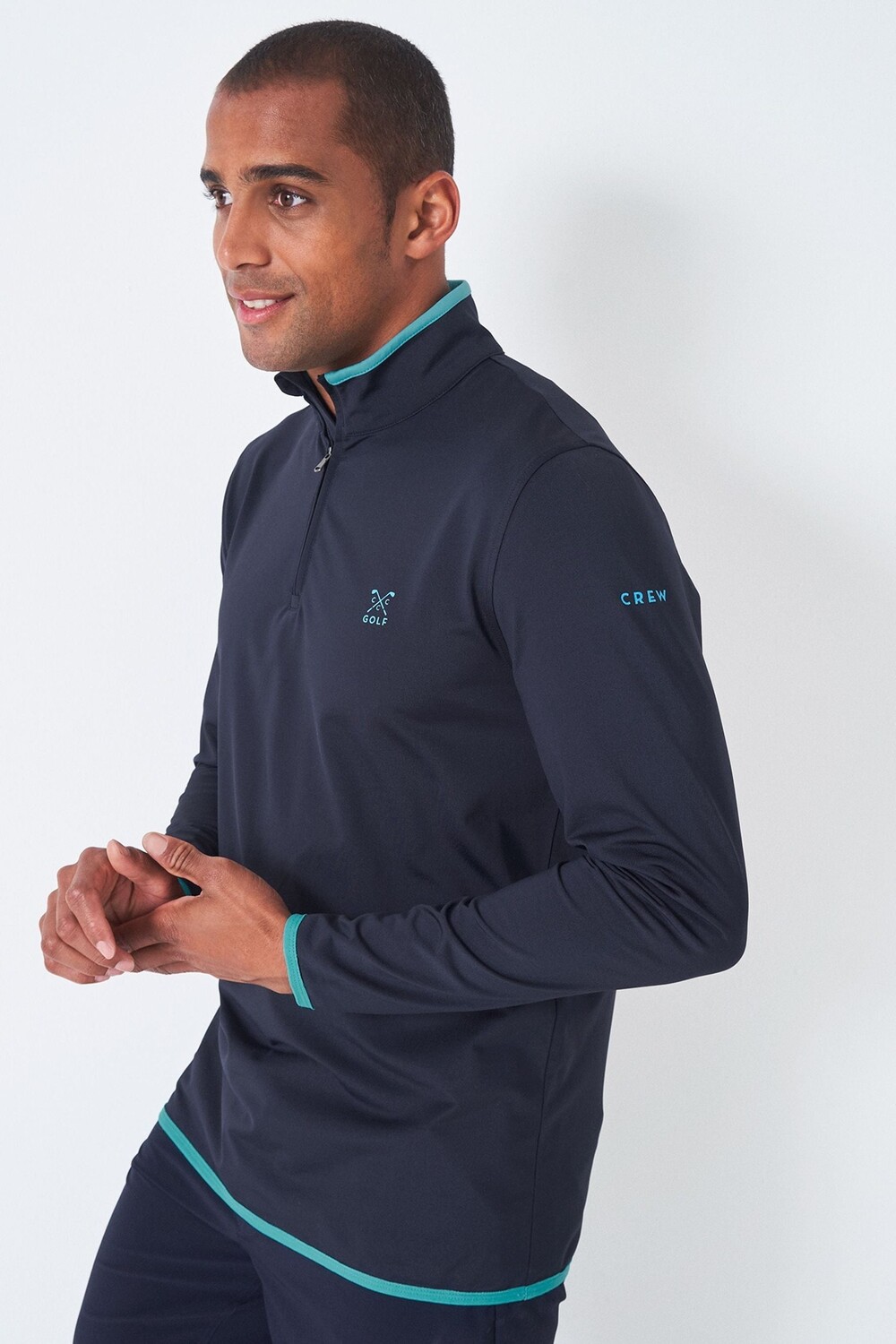 

Синий хлопковый свитер Crew Clothing Company, синий