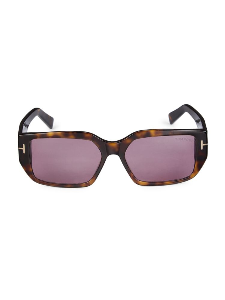 

Прямоугольные солнцезащитные очки 56MM Tom Ford, коричневый