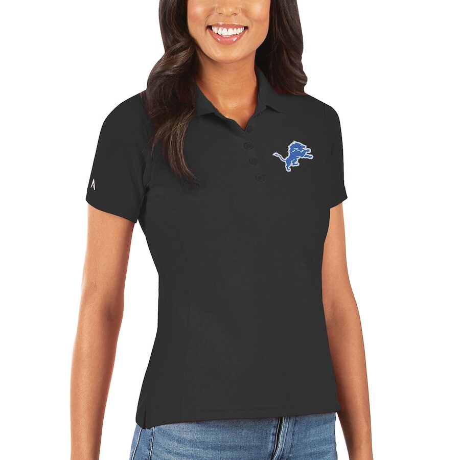 

Поло с коротким рукавом Antigua Detroit Lions, черный