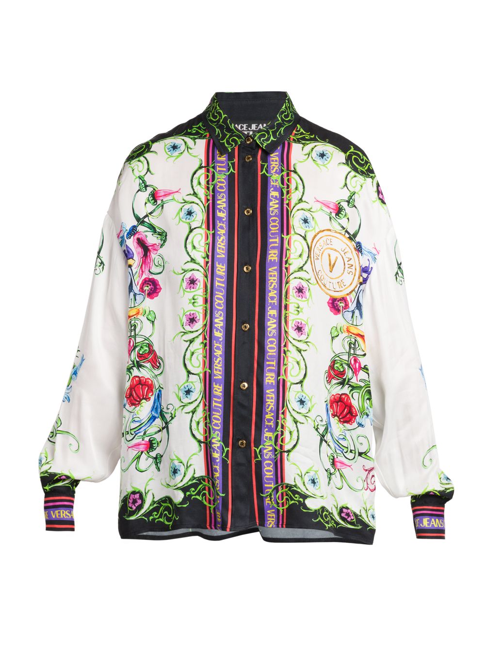 

Рубашка Garden Baroque с принтом Versace Jeans Couture, белый