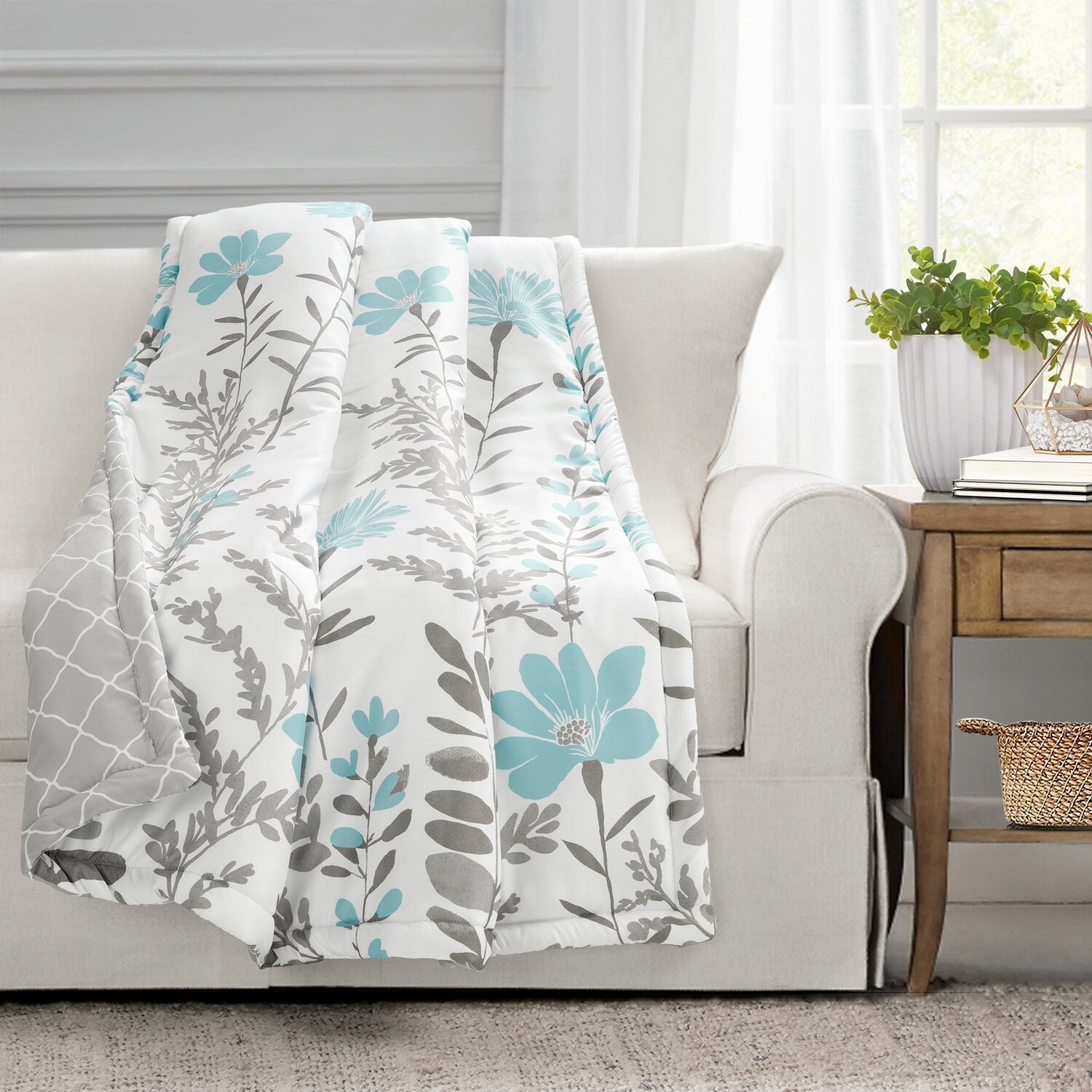 

Двусторонний плед Aprile Lush Decor, цвет Blue_Gray