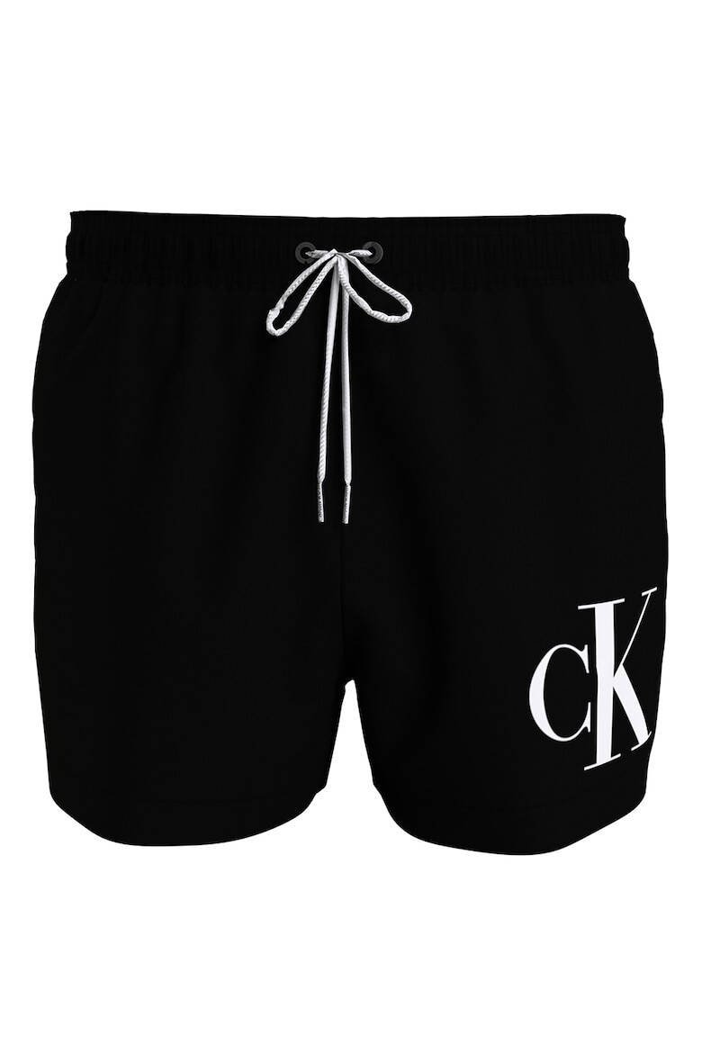 

Шорты для плавания с логотипом и галстуком Calvin Klein, черный