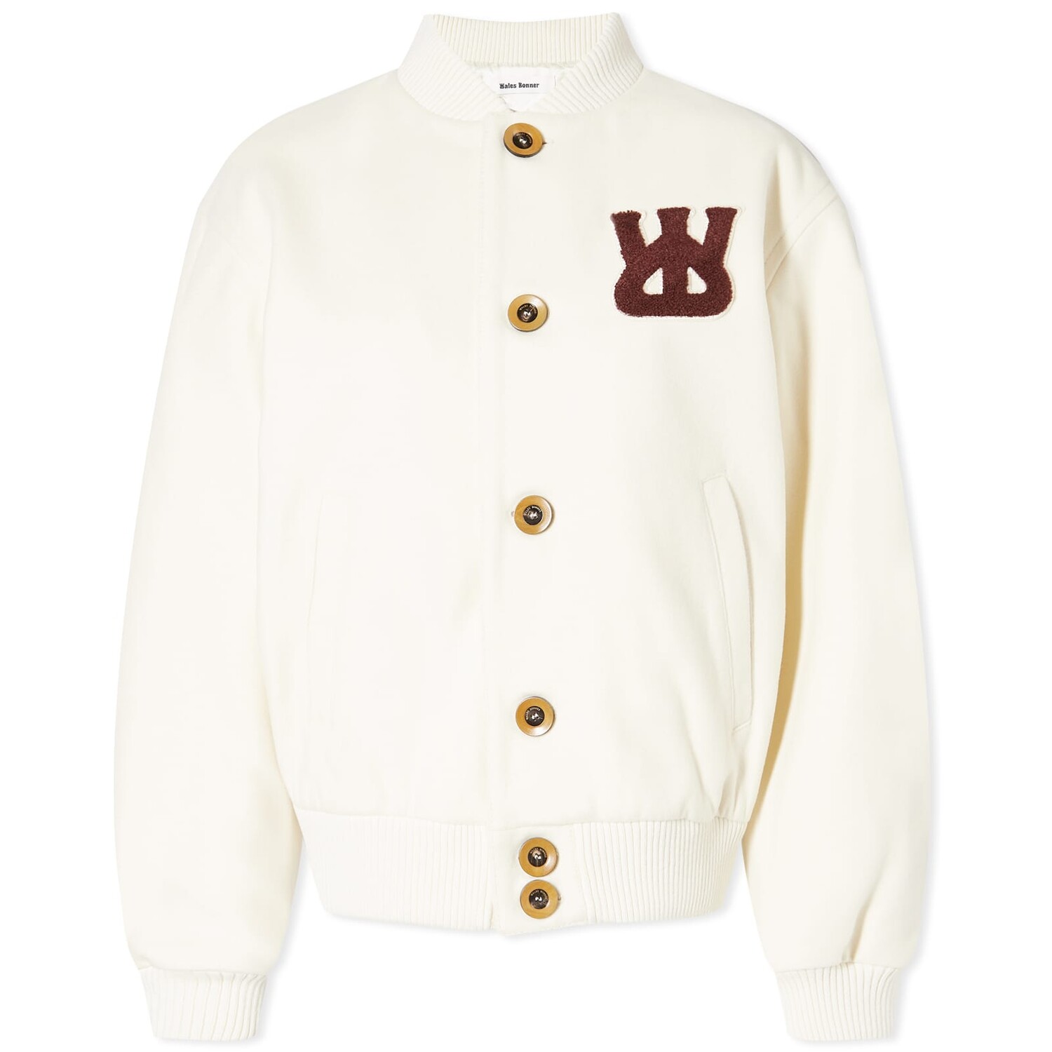 

Куртка Wales Bonner Sorbonne 56 Varsity, слоновая кость, Бежевый