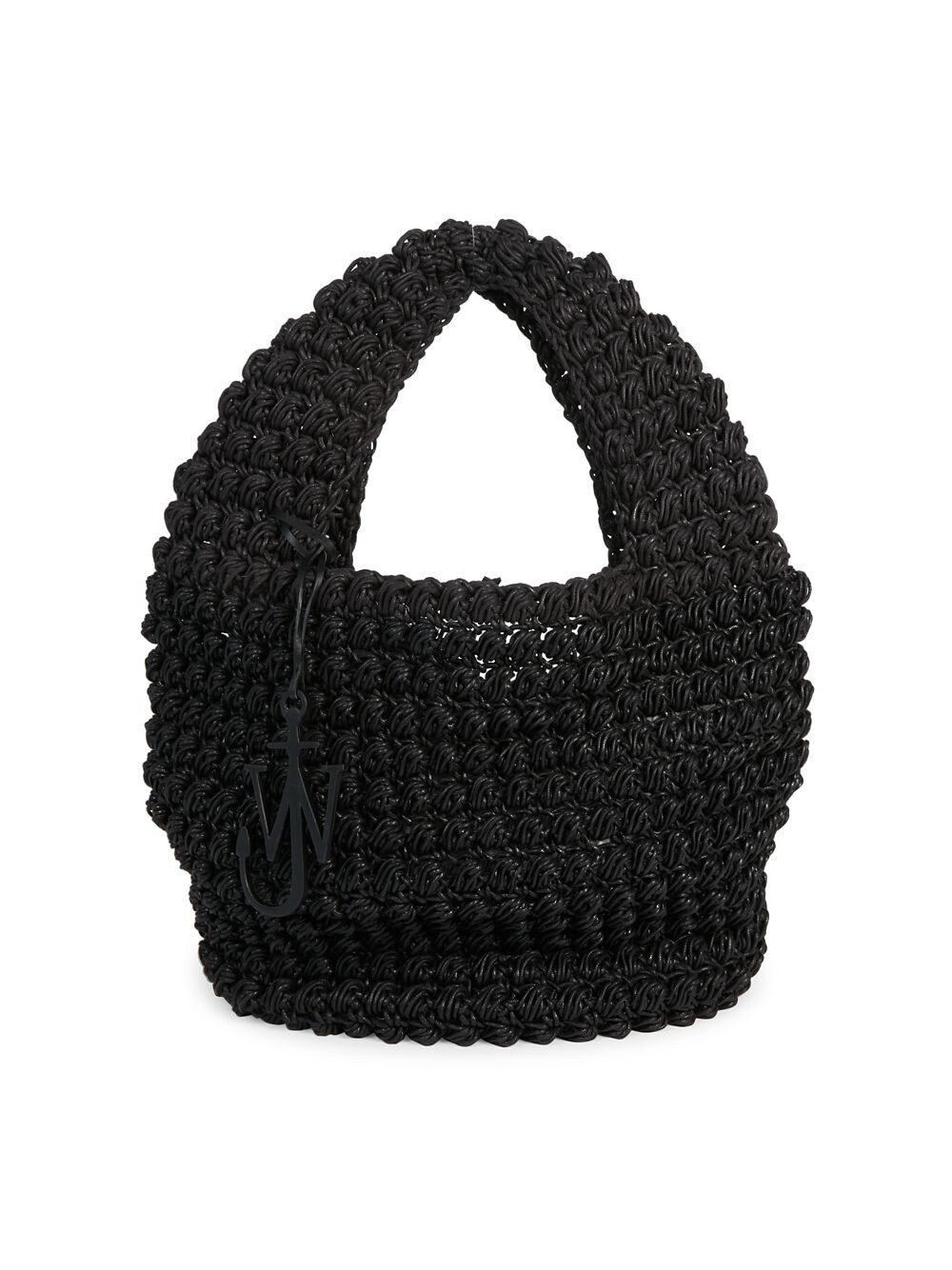 

Большая вязаная сумка-корзина для попкорна JW Anderson, черный