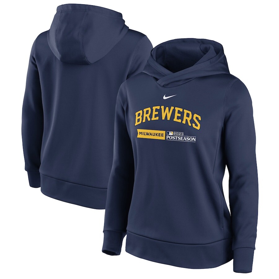 

Пуловер с капюшоном Nike Milwaukee Brewers, нави