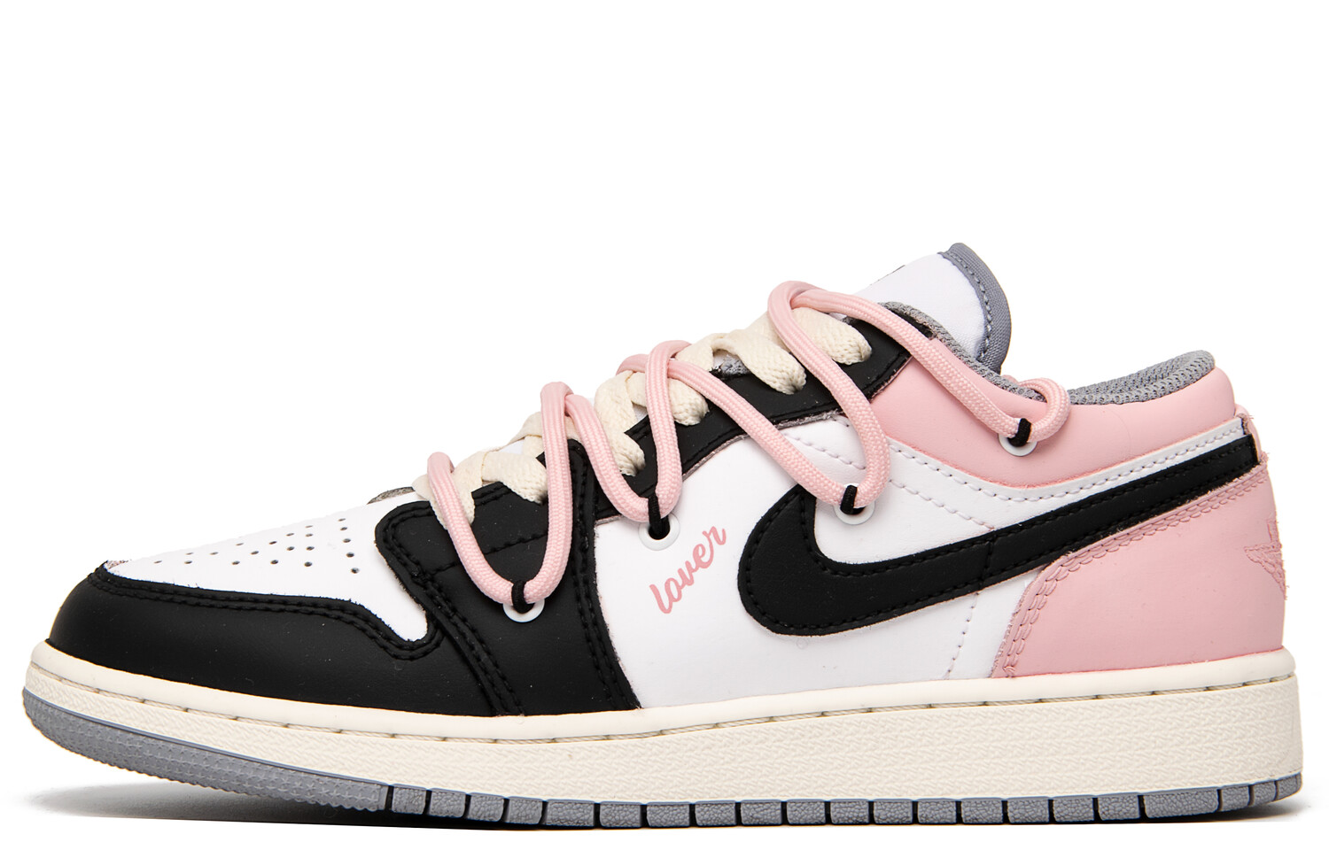 

Кроссовки Air Jordan 1 Vintage Basketball Shoes Women's Low-top Pink/Black, черный