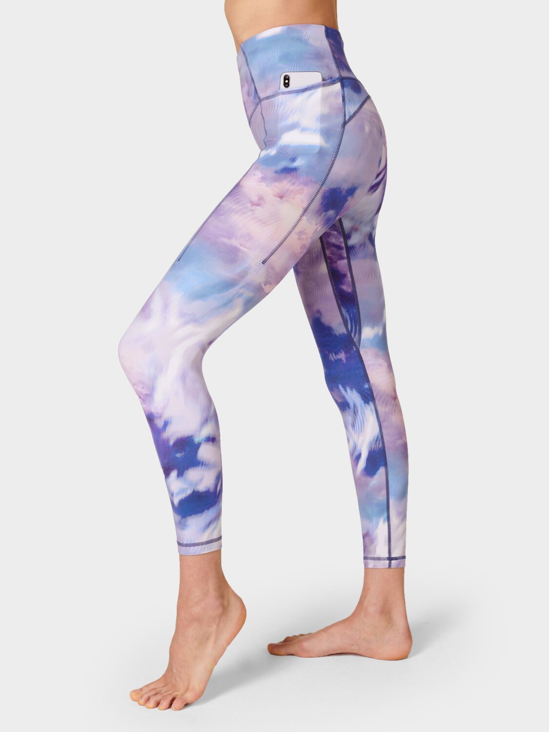 

Супермягкие леггинсы для спортзала размером 7/8 Sweaty Betty, фиолетовый мистический