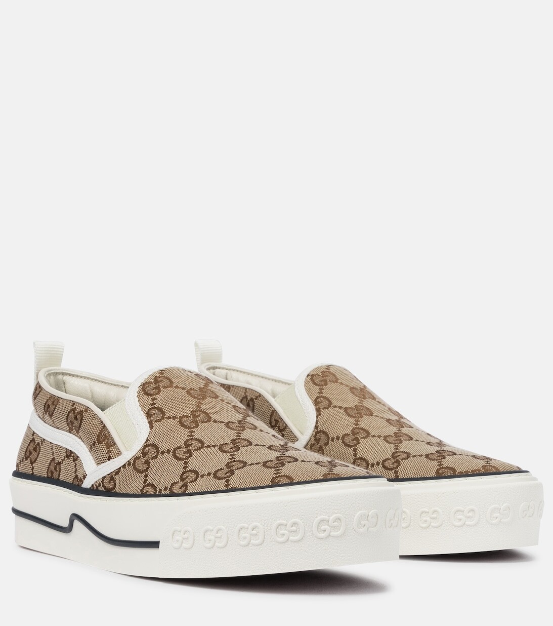 

Парусиновые кроссовки без шнуровки Gucci Tennis 1977 Gucci, бежевый