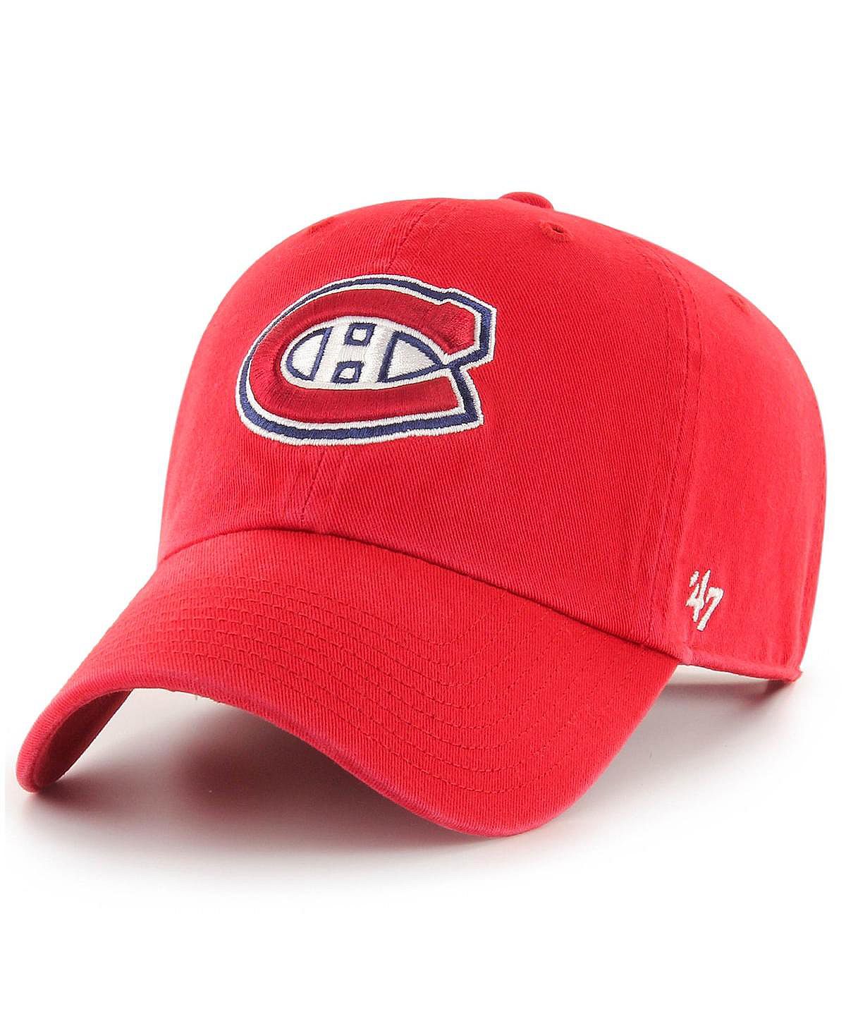 Мужская красная регулируемая кепка Montreal Canadiens Team Clean Up '47 Brand