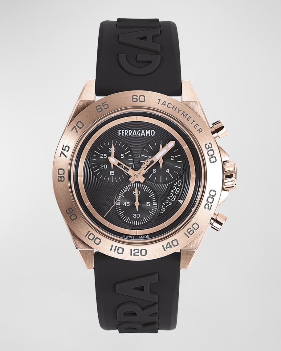 

Мужские часы Urban Chronograph с силиконовым ремешком, 43 мм Ferragamo