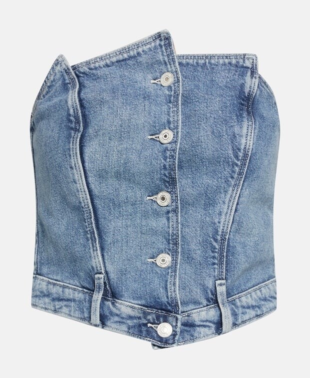 

Джинсовый топ Guess, синий