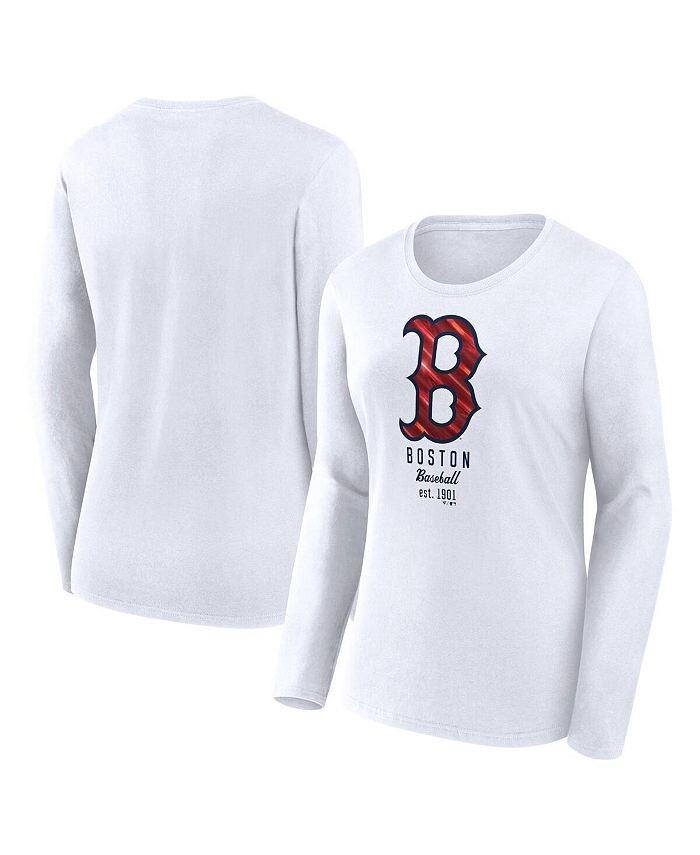 

Женская фирменная белая футболка Boston Red Sox с длинным рукавом Fanatics, белый