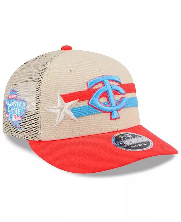 

Мужская коричнево-коралловая кепка Minnesota Twins 2024 MLB All-Star Game с сетчатой ​​спинкой, низкопрофильная кепка 9FIFTY Snapback New Era, мультиколор