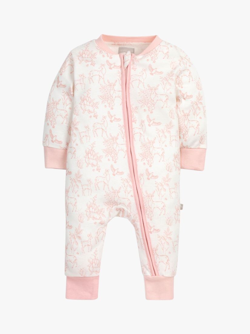 

Комбинезон на молнии с принтом Little Tailor Baby Woodland, розовый