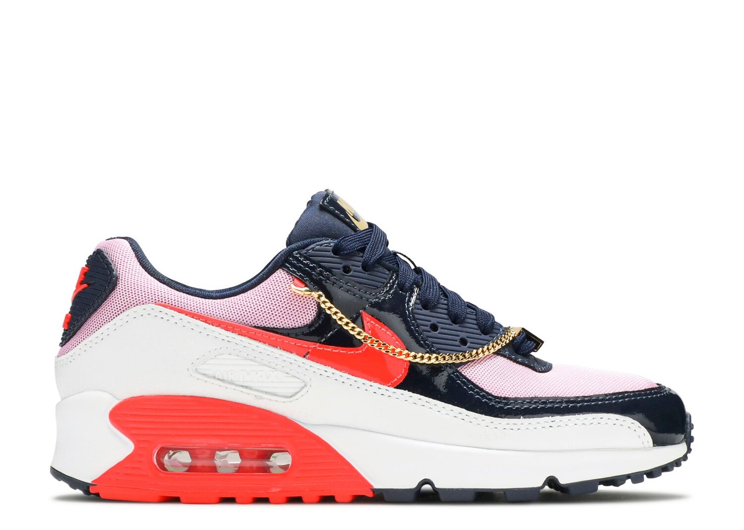 

Кроссовки Nike Wmns Air Max 90 'Cuban Link - Navy Pink', синий