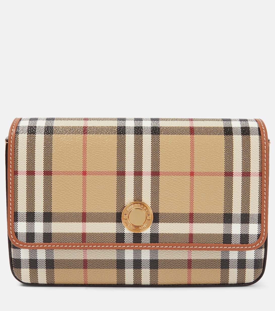 

Маленькая сумка через плечо Hampshire из парусины Burberry, бежевый