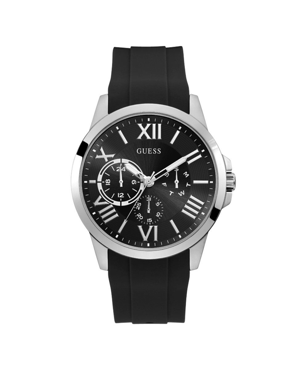 

Мужские часы Orbit GW0012G1 из силикона с черным ремешком Guess, черный