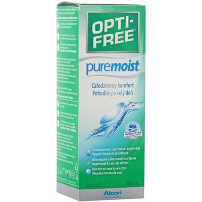 цена Многофункциональная дезинфицирующая жидкость для мягких контактных линз, 300 мл Opti-Free, PureMoist