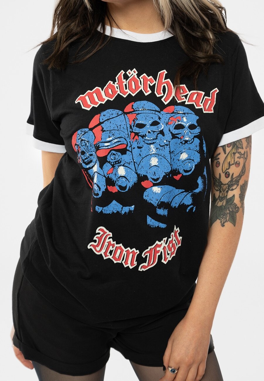 

Футболка с принтом MOTORHEAD IRON FIST RINGER Paradiso Clothing, черный
