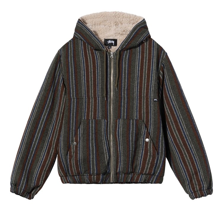 

Куртка Stussy Wool Stripe Work 'Olive', зеленый