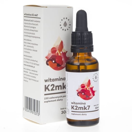 Витамин K2Mk7 Aura Herbals, 30 мл