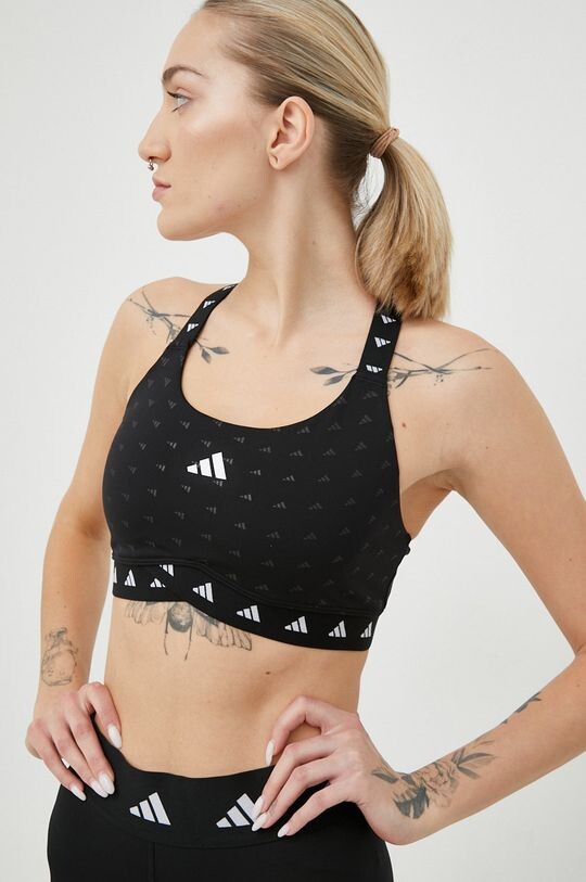 

Спортивный бюстгальтер PowerReact adidas, черный