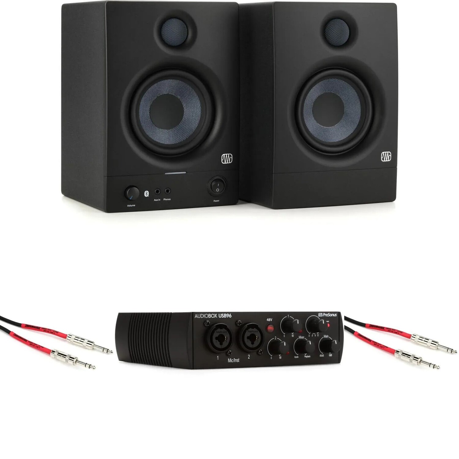 

Новый комплект аудиоинтерфейса PreSonus AudioBox USB 96 USB и 4,5-дюймового студийного монитора Eris с питанием по Bluetooth — издание, посвященное 25-летнему юбилею