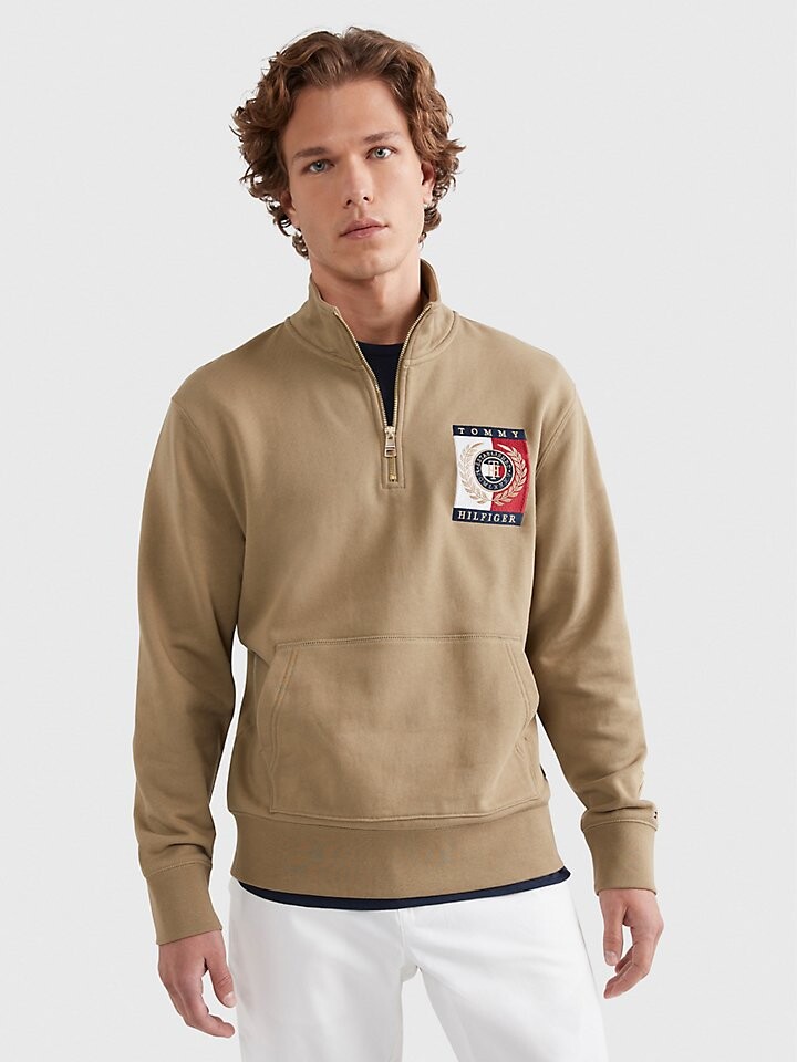 

Толстовка Crest Mockneck с молнией на четверть Tommy Hilfiger