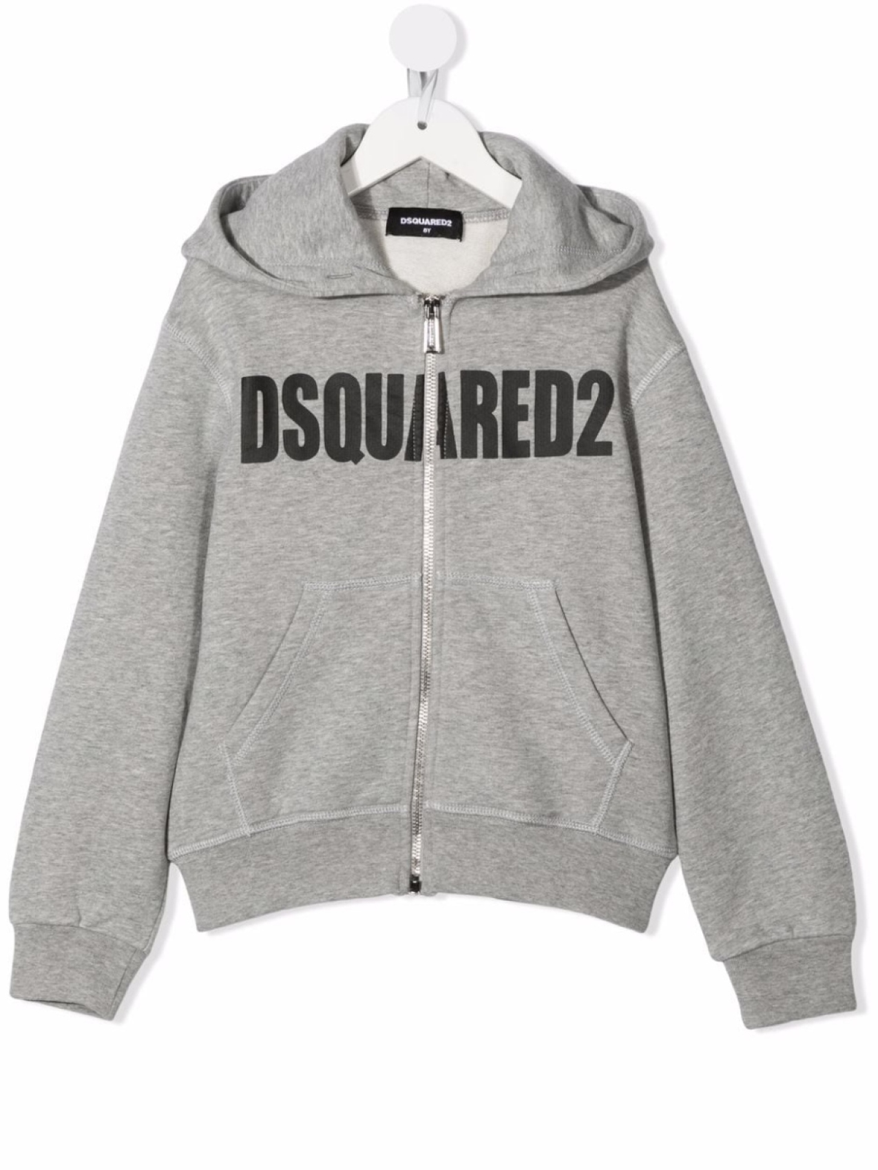 

DSQUARED2 KIDS худи на молнии с логотипом, серый