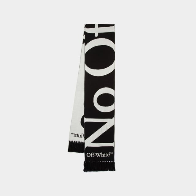 

Где без обид шарф из белой шерсти/белый Off-White, черный