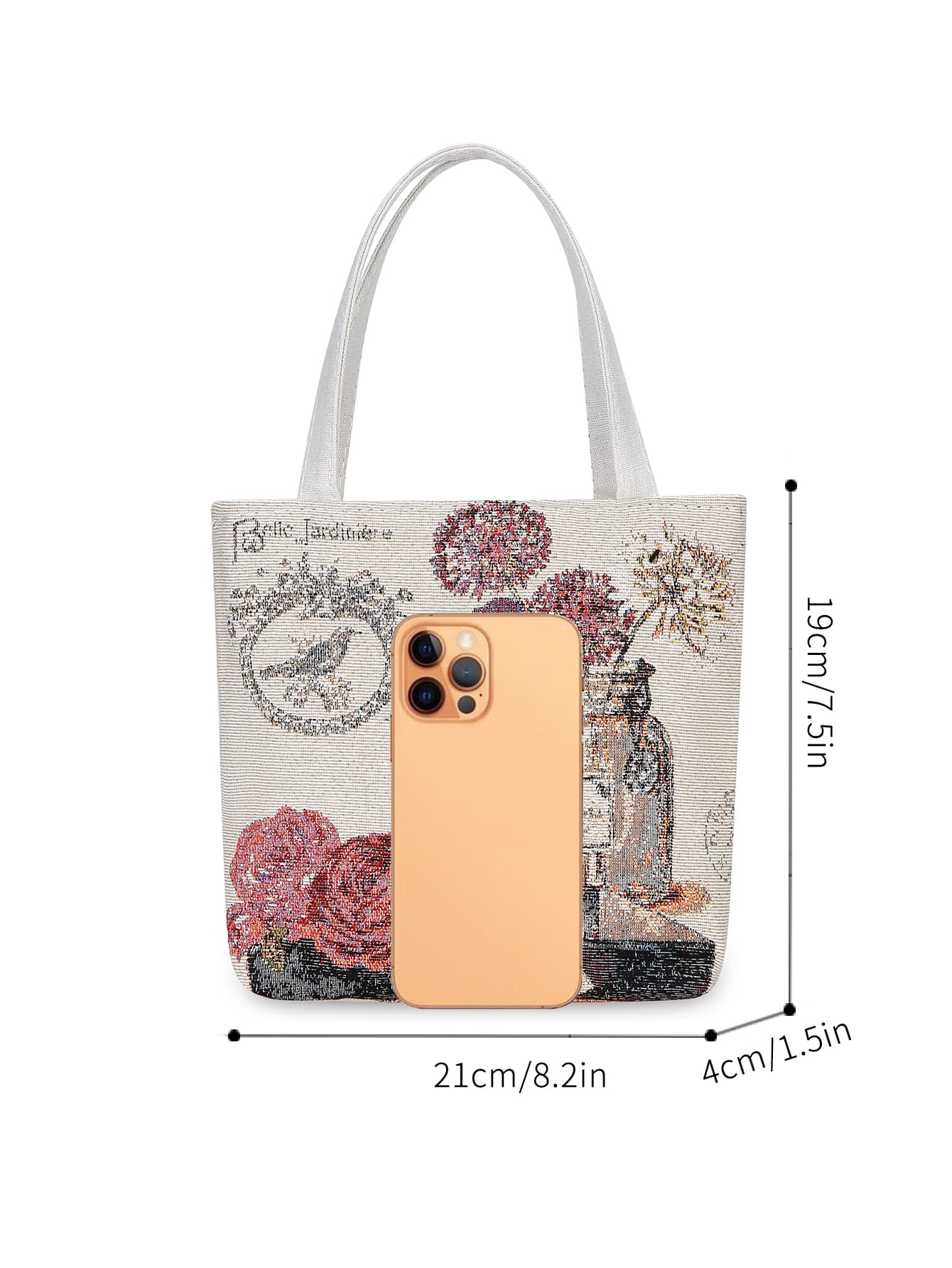 Квадратная сумка с рисунком бабочки Маленькая сумка через плечо с двойной ручкой, многоцветный сумка шоппер с цветочным узором синий