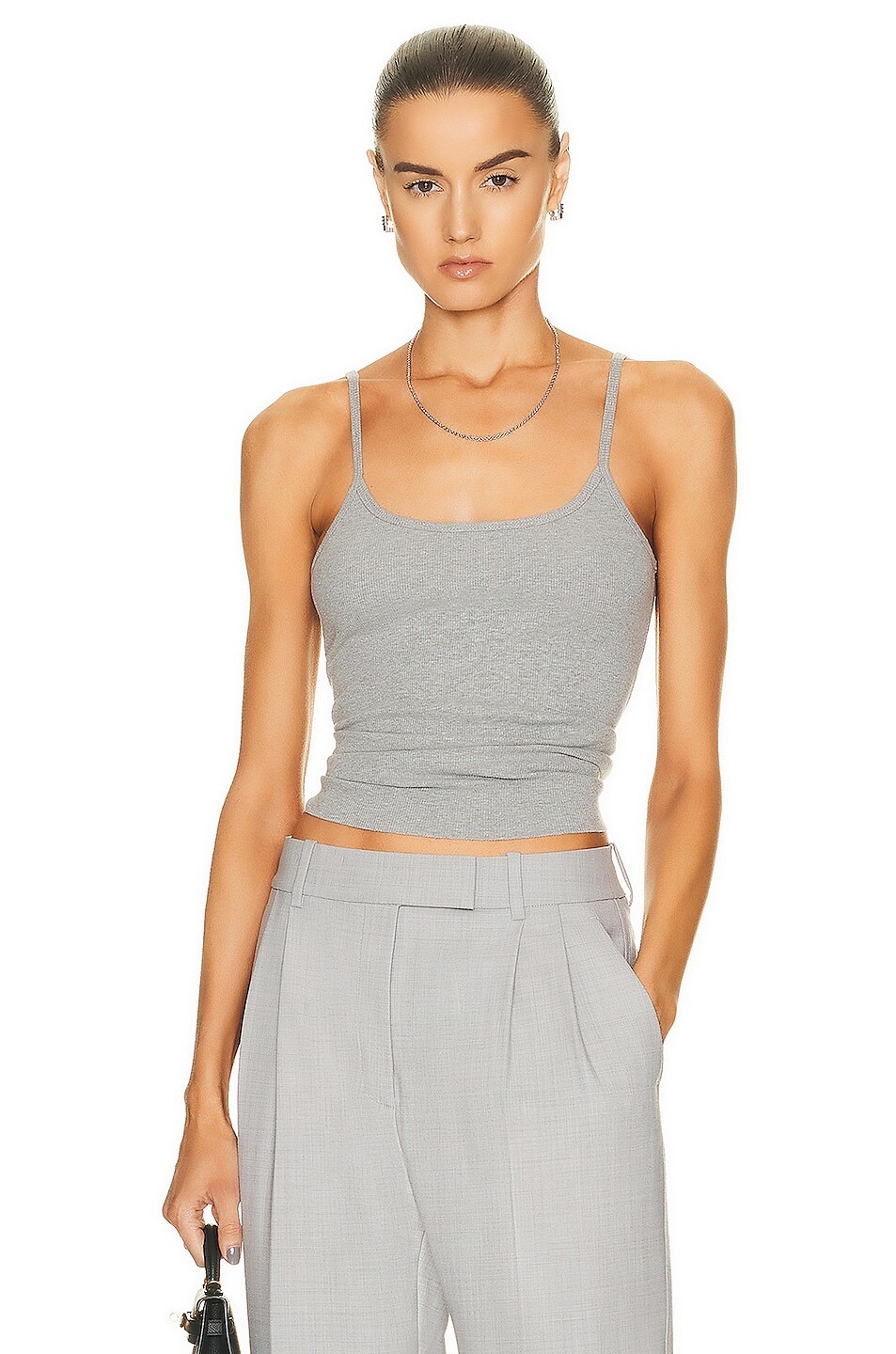 Топ Eterne Thin Strap Fitted Tank, цвет Heather Grey