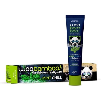 

Зубная паста WooBamboo Vegan с органическим фтором для детей со вкусом мяты и холода, 75 г