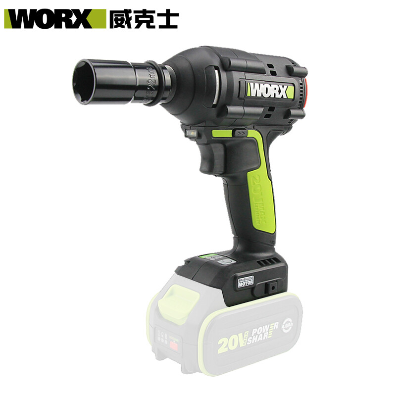 WORX WU279.9 электрический гаечный ключ для стойки с литиевыми батареями, бесщеточная электрическая ветровая пушка, многофункциональный ударный гайковерт с голым металлом (без аккумулятора и зарядного устройства)