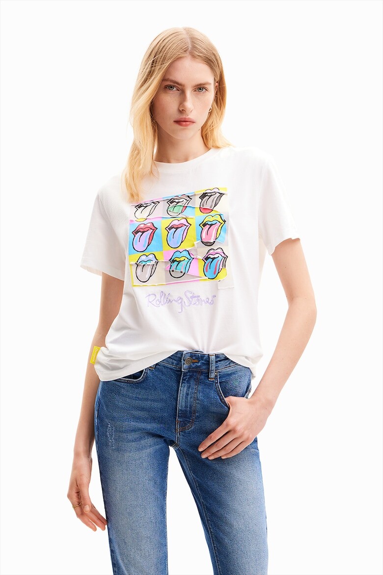 

Хлопковая футболка The Rolling Stones Desigual, белый