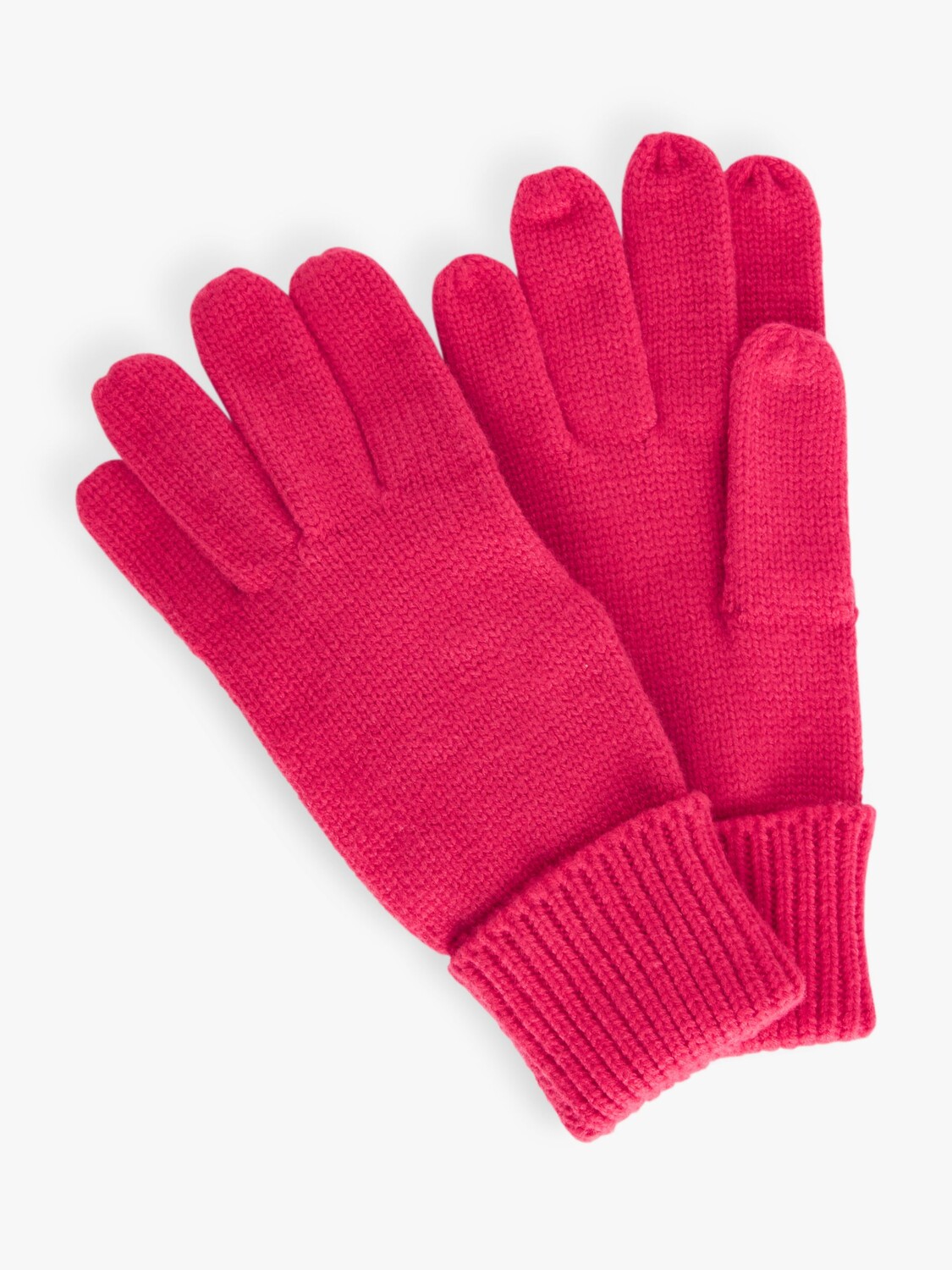 

Ребристые вязаные перчатки John Lewis ANYDAY, розовый