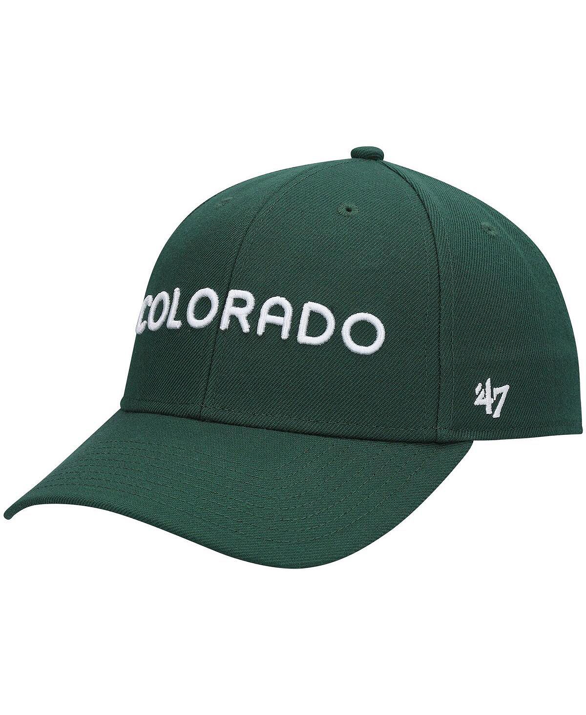 Мужская зеленая регулируемая кепка Colorado Rockies City Connect MVP '47 Brand