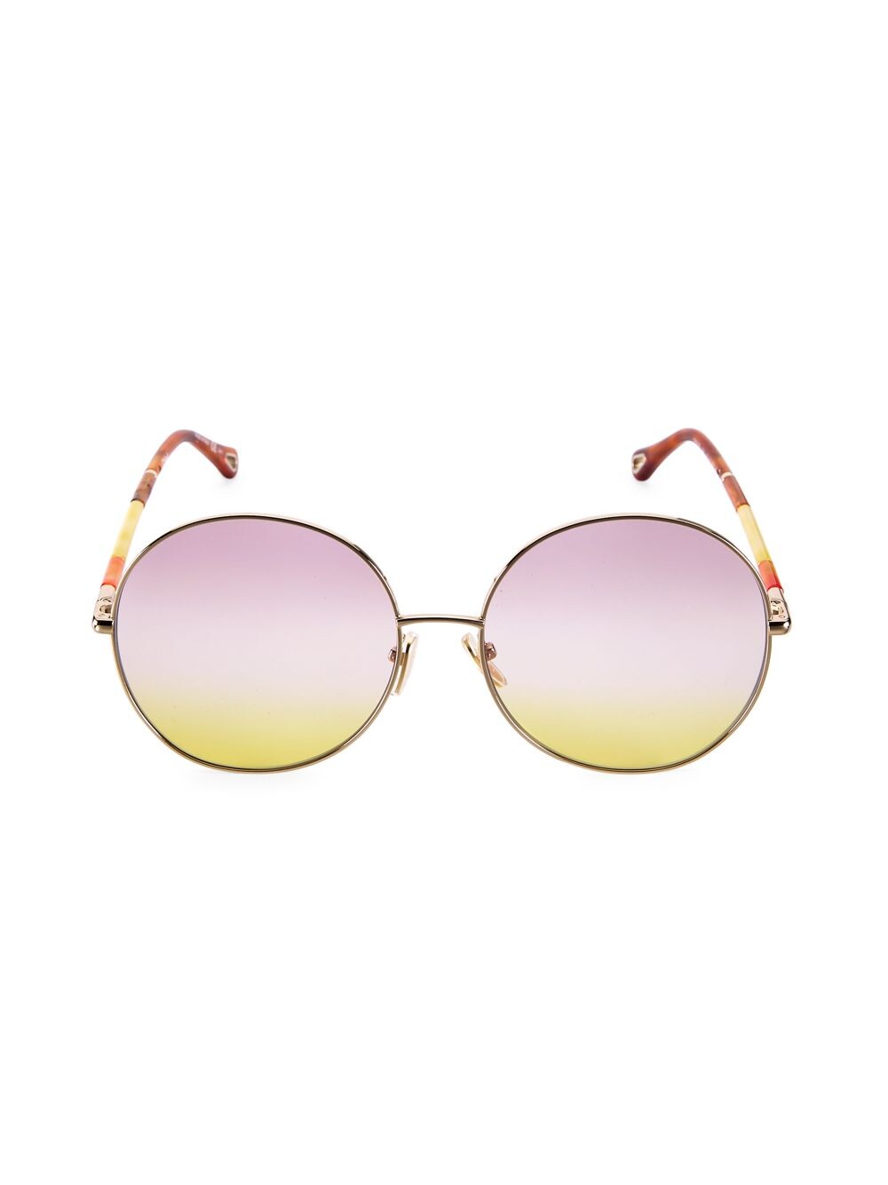 

Круглые солнцезащитные очки Ulys 61MM Chloé, золотой