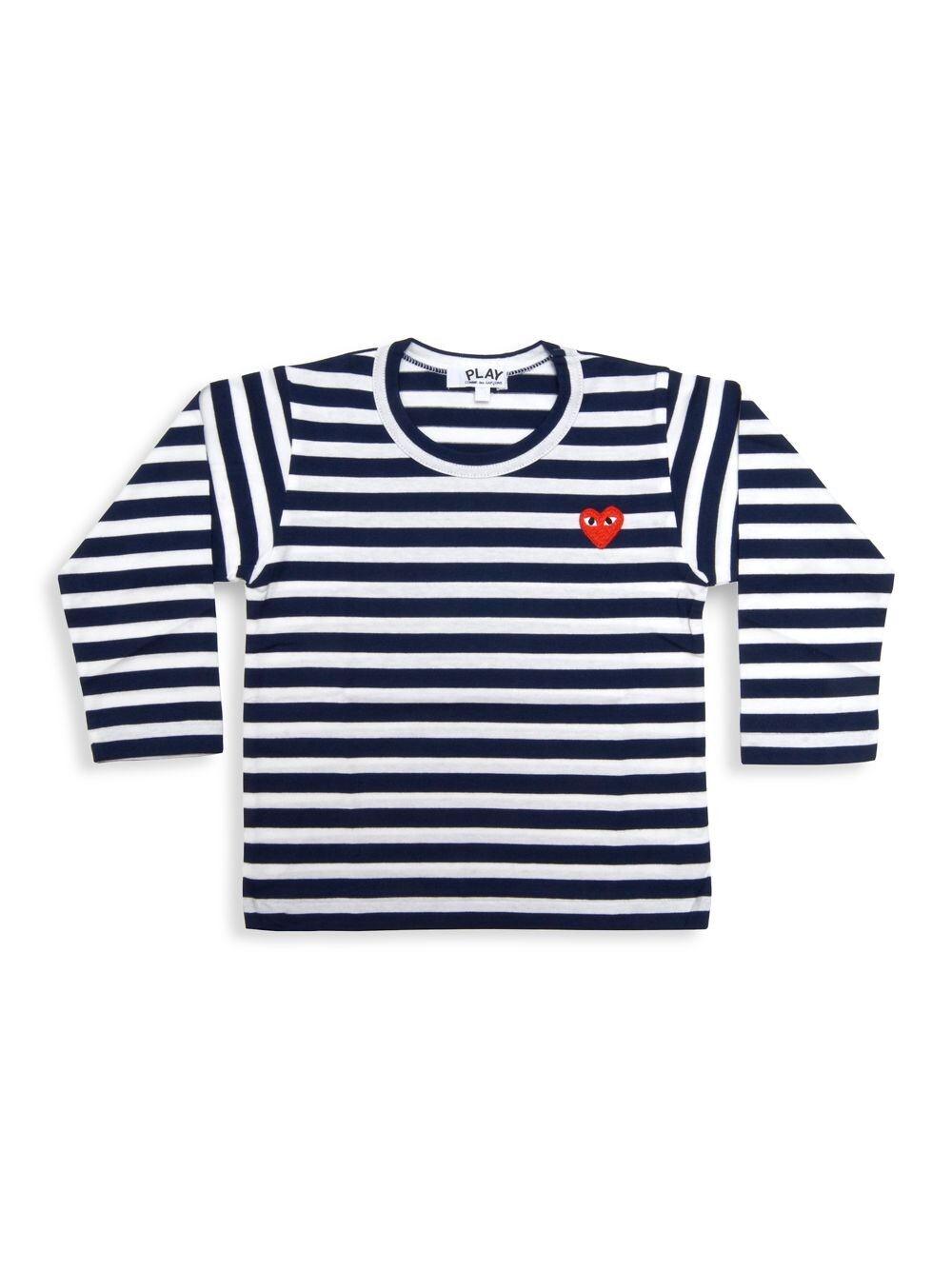 

Рубашка в полоску с логотипом Little Kid's Play Kids Comme des Garçons PLAY, черный